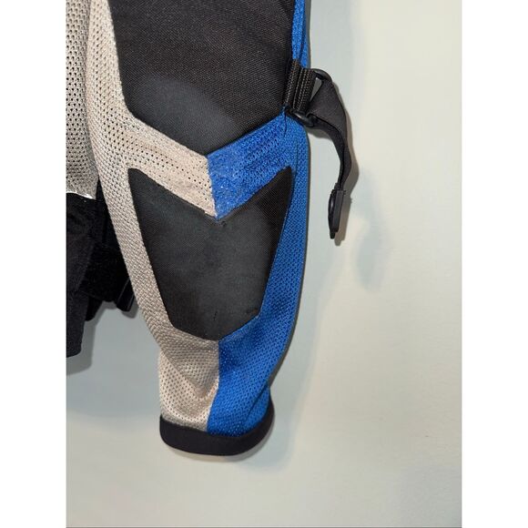 Motoboss Men's XXL Motorcycle Riding Jacket Blue Black Sporty Street Bike Gear - Picture 12 of 13